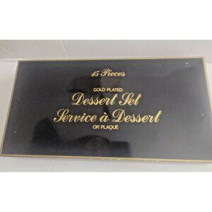 VTG Northcraft 15-Piece Gold-Plated Dessert Set Made in Japan Original Box
